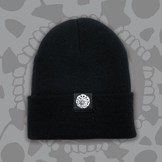 SKULLRING Beanie black - White logo